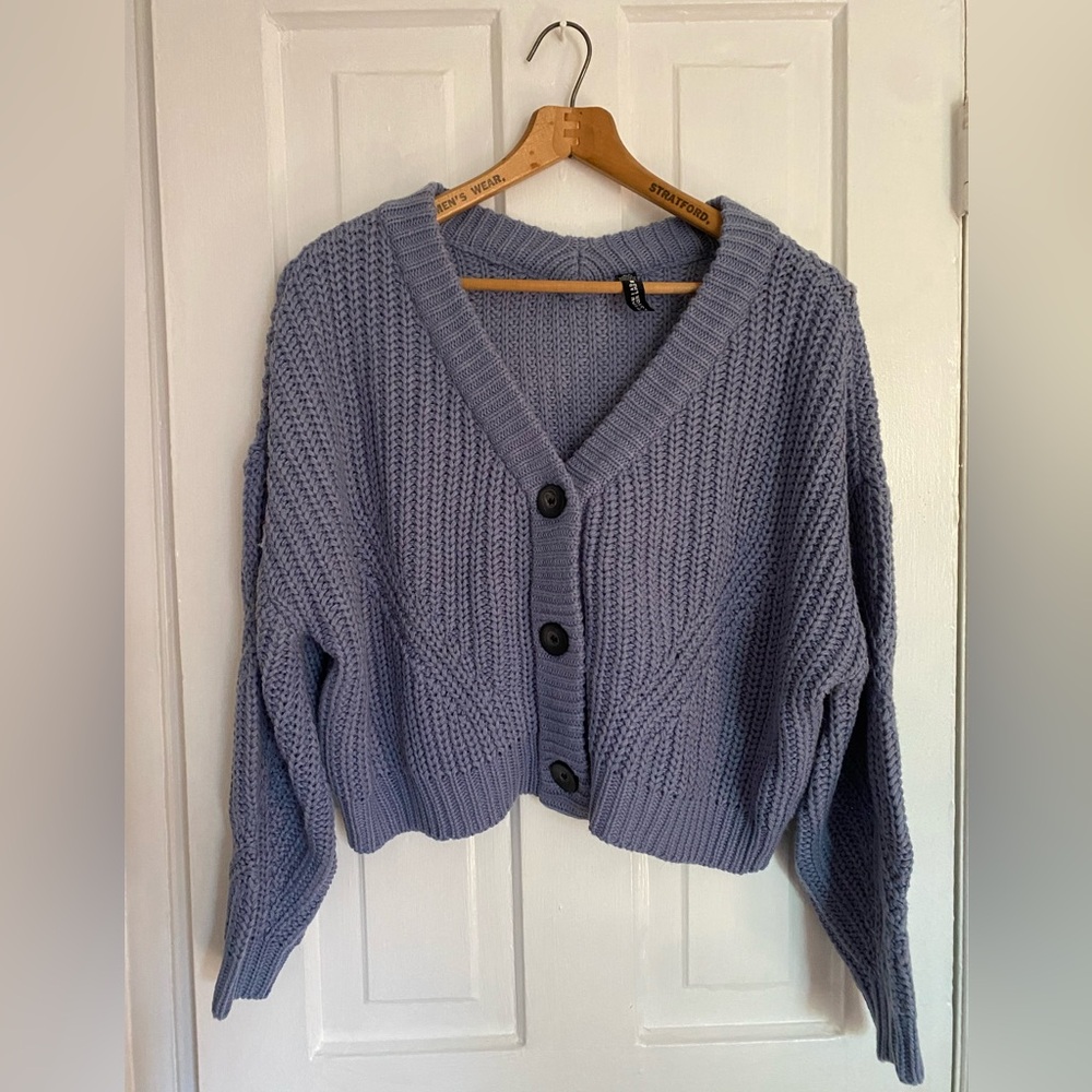 Design Lab Knit Cardigan in Blue NWOT